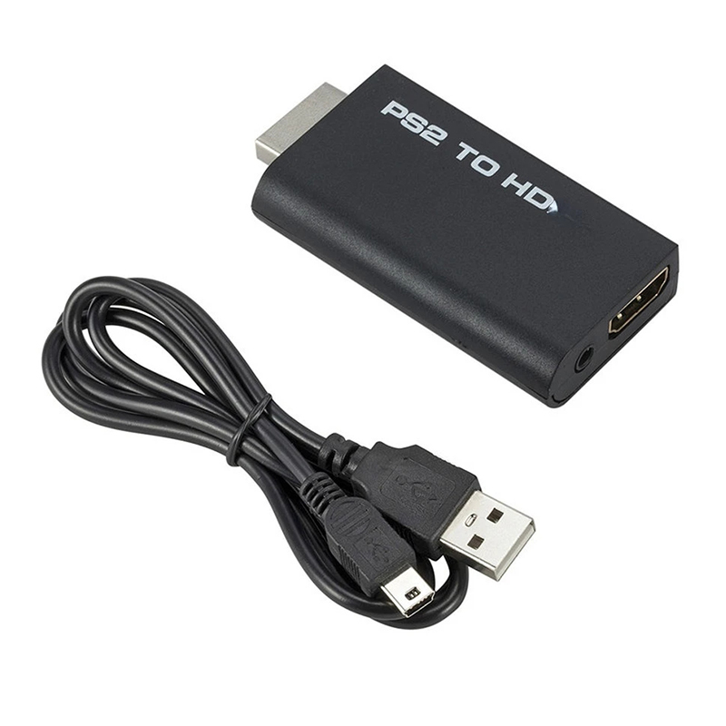 Retro Gaming Accessories - PS2 to Hdmi-Compatible Converter Adapter Audio