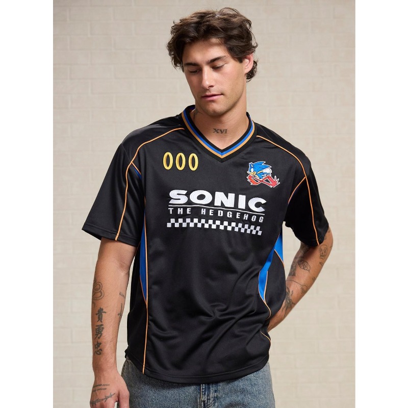 Retro Gaming Jersey - Sonic The Hedgehog Game Anime Sport
