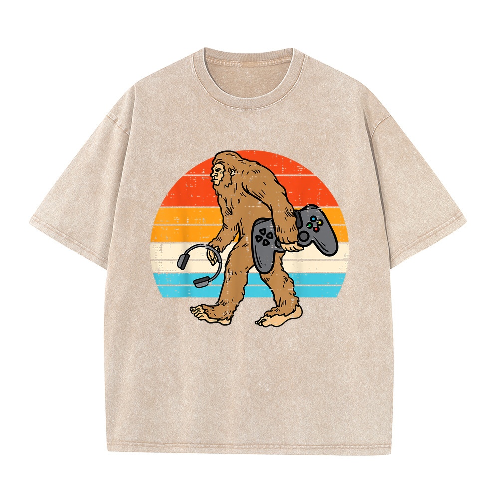 Retro Gaming Jersey - Bigfoot Sasquatch Gamer Retro Gaming Men