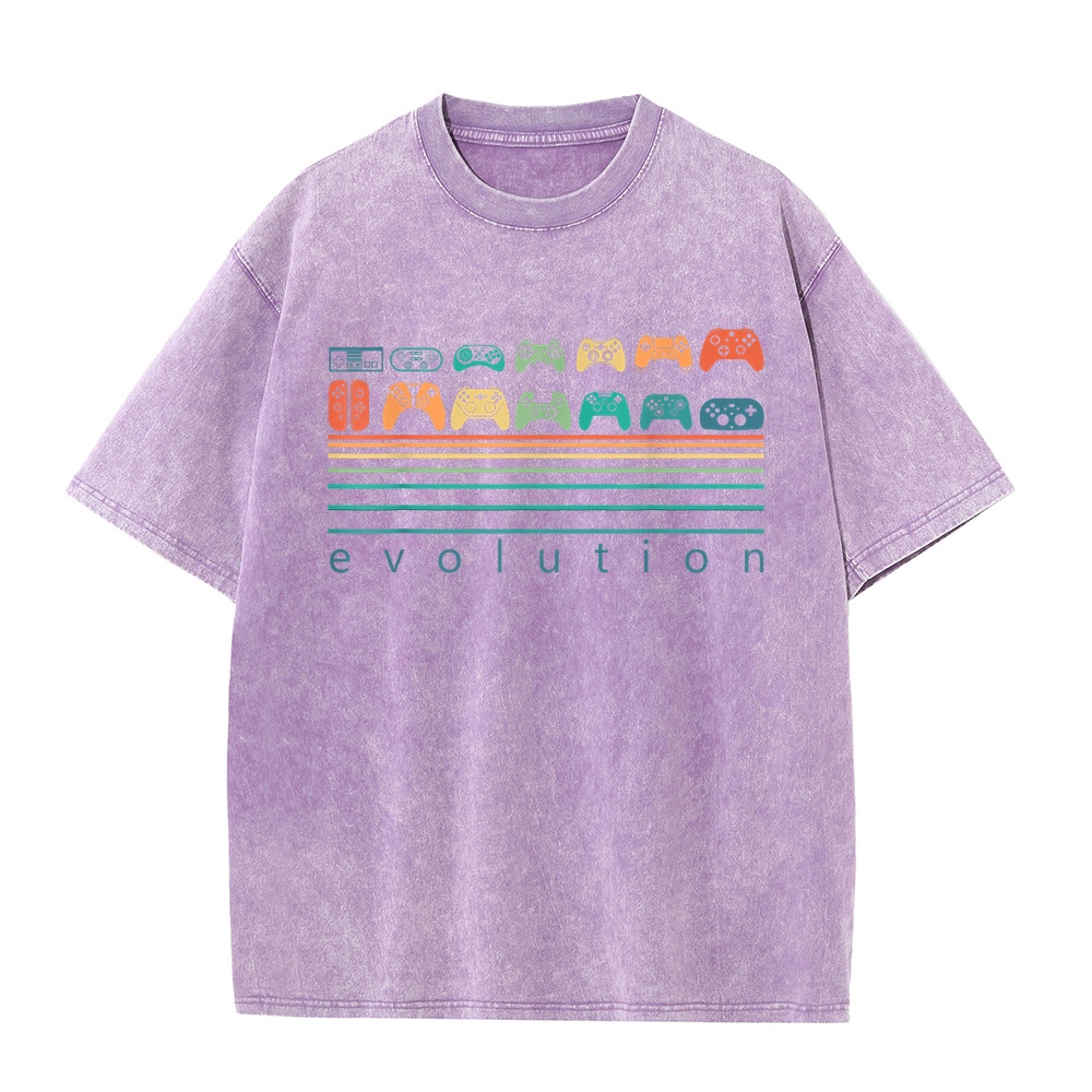 Retro Gaming Jersey - Video Game Controller Evolution 80s 90s