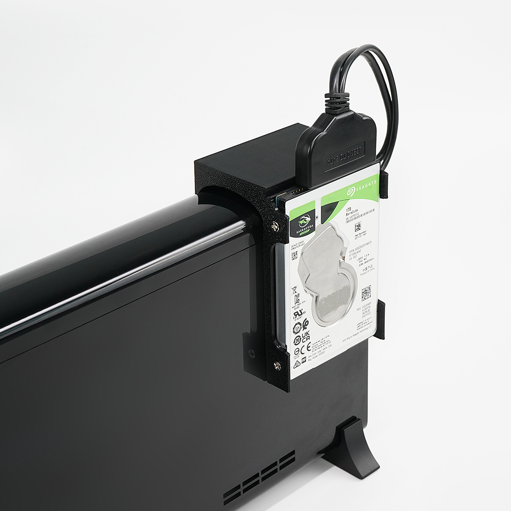 Retro Gaming On Phone - Black 3D Printed HDD Hard Drive
