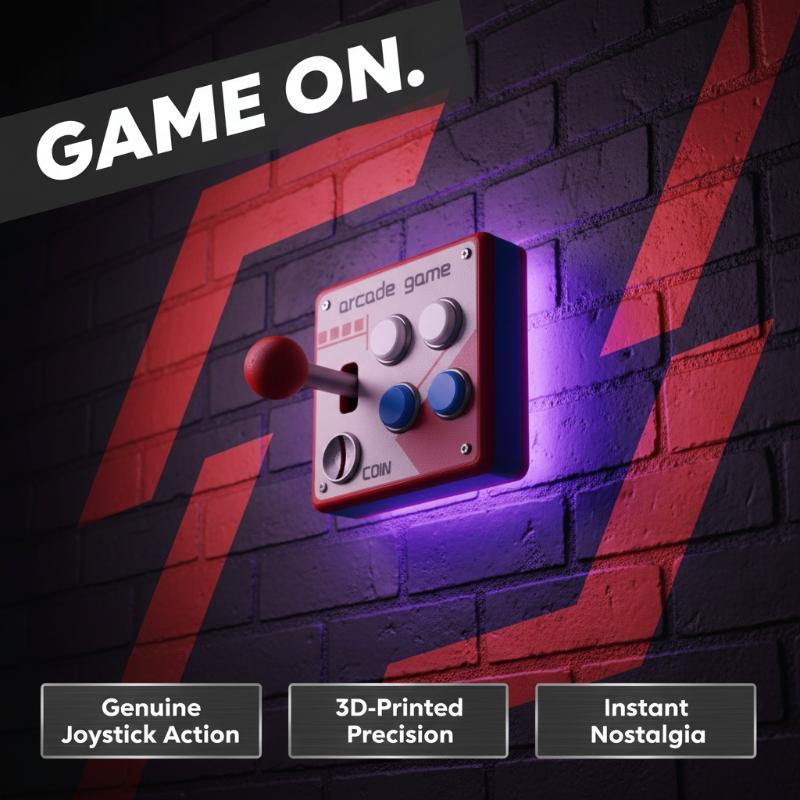 Retro Gaming Accessories - Retro Arcade Game Button Switch Plate,