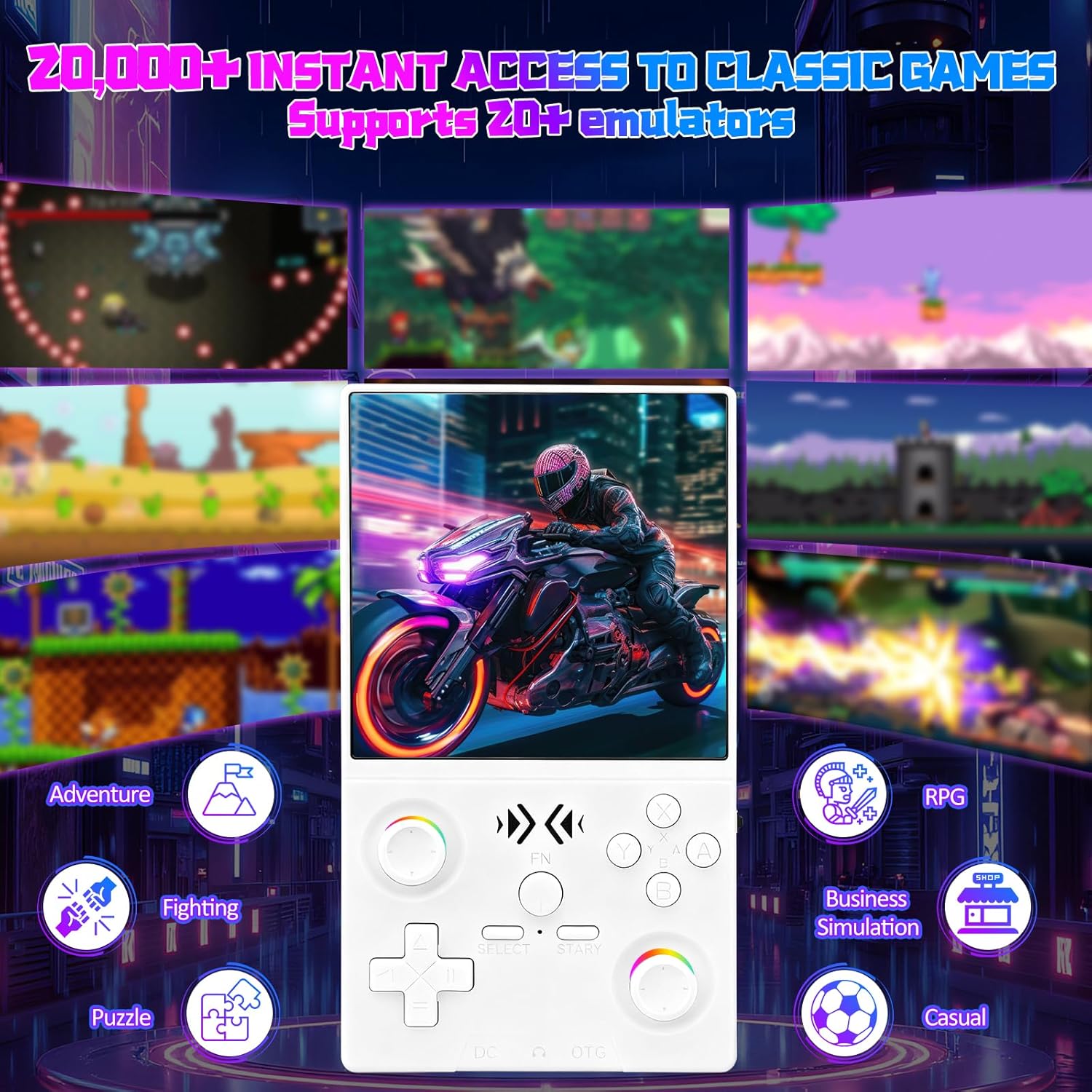 FLLBW XF40V Retro Handheld Gam - Retro Gaming Console Handheld 评论和价格