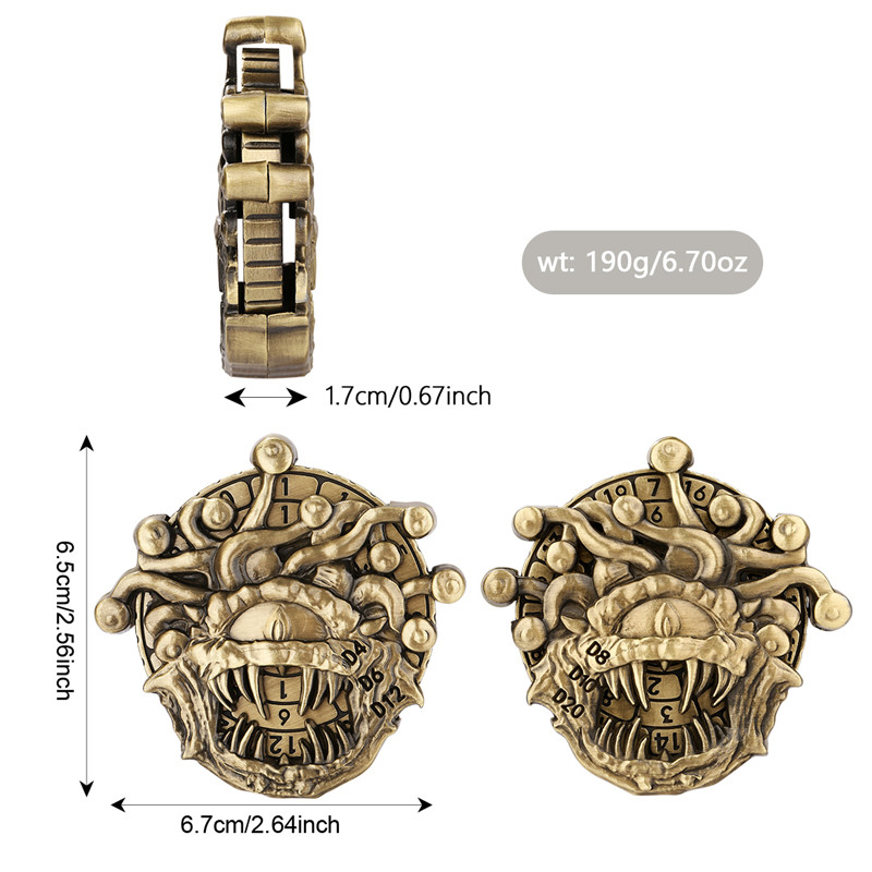 Retro Beholder Shape Metal Dic - Retro Gaming Accessories 评论和价格