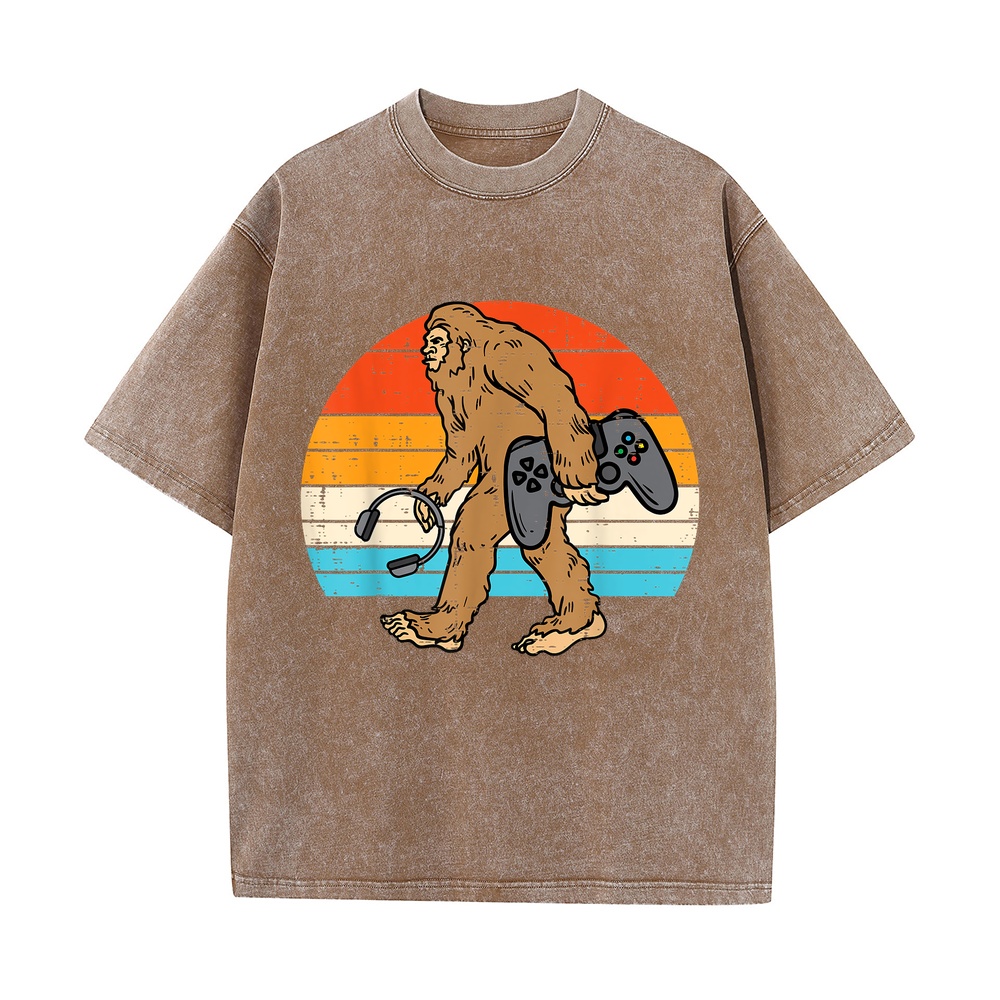Bigfoot Sasquatch Gamer Retro  - Retro Gaming Jersey 评论和价格