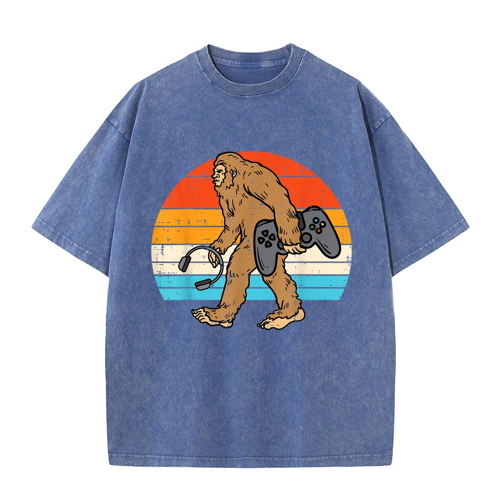 Bigfoot Sasquatch Gamer Retro  - Retro Gaming Jersey 评论和价格