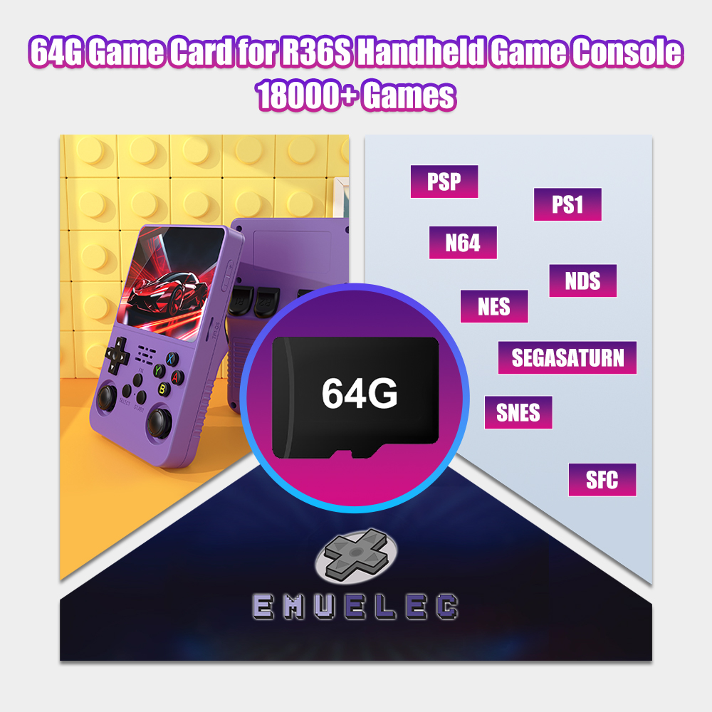 64G Game TF Card for R36S Vide - Retro Gaming Console Handheld 评论和价格