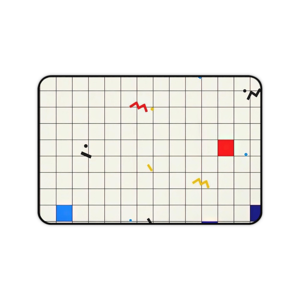 Retro Geometric Grid Desk Mat  - Retro Gaming Accessories 评论和价格