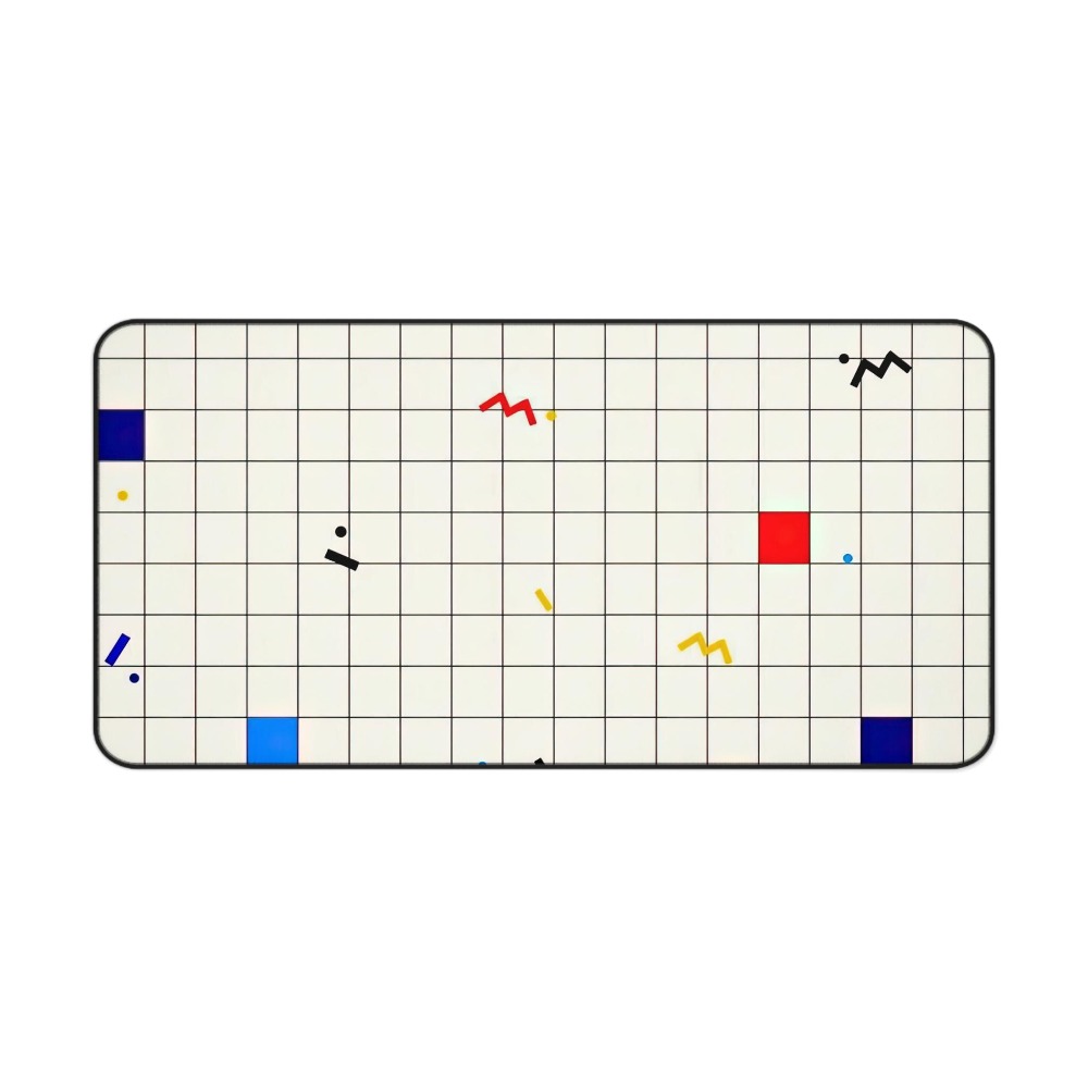 Retro Geometric Grid Desk Mat  - Retro Gaming Accessories 评论和价格